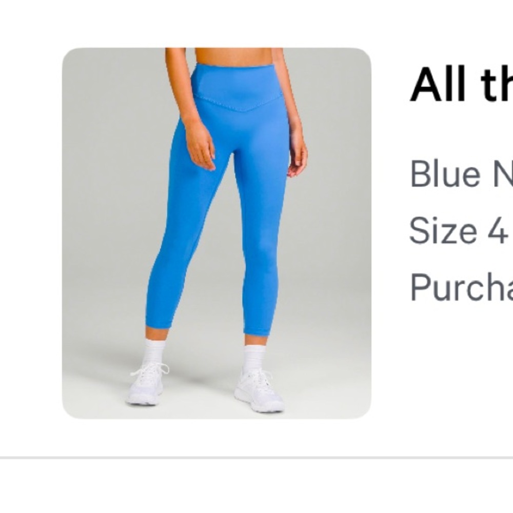 lululemon athletica Blue Leggings